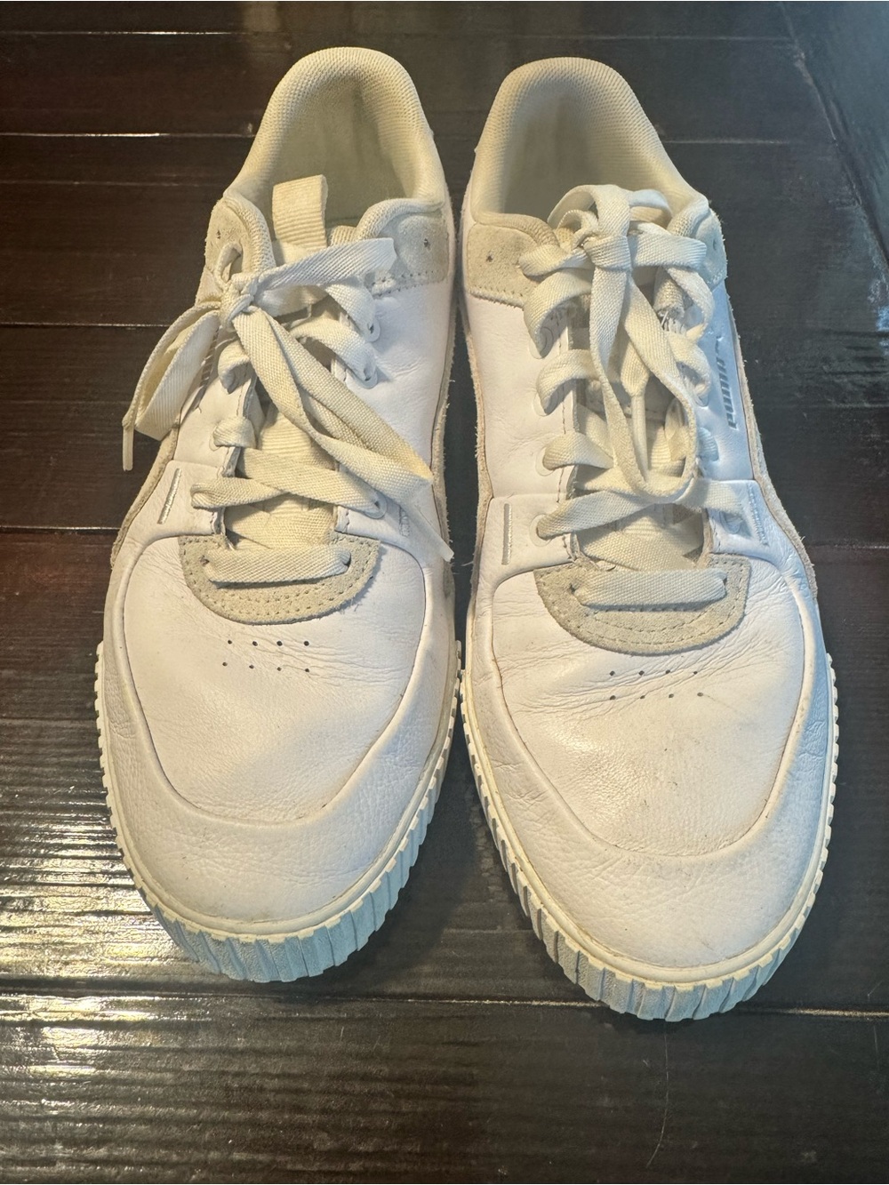 Puma White Low-Top Athletic Sneakers